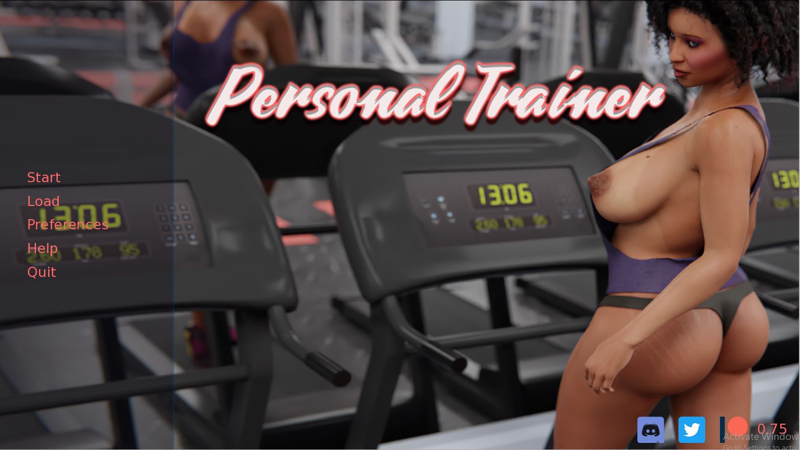 Fitness training porn game